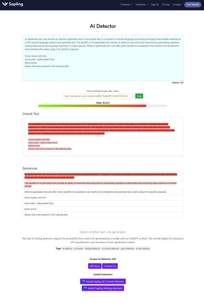 Sapling AI Detector: Unveiling an Efficient Tool for Identifying AI-Generated Content