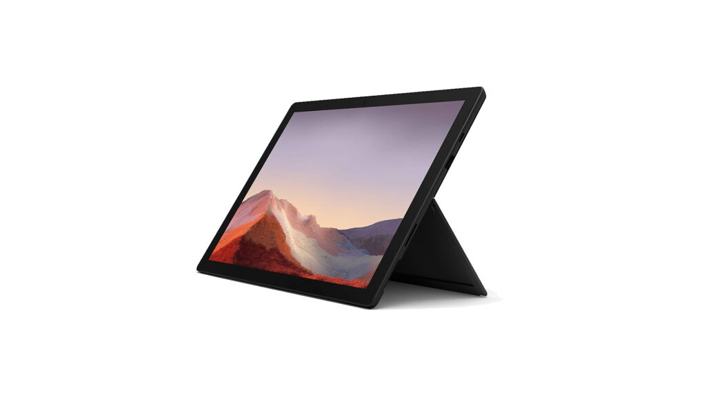 Microsoft Surface Pro 7 front view with thick bezels