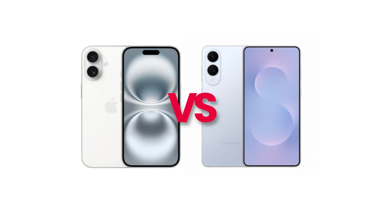 Samsung Galaxy S25 Edge, iPhone 16 comparison, smartphone comparison, flagship phone review, Android vs iOS, mobile phone specs