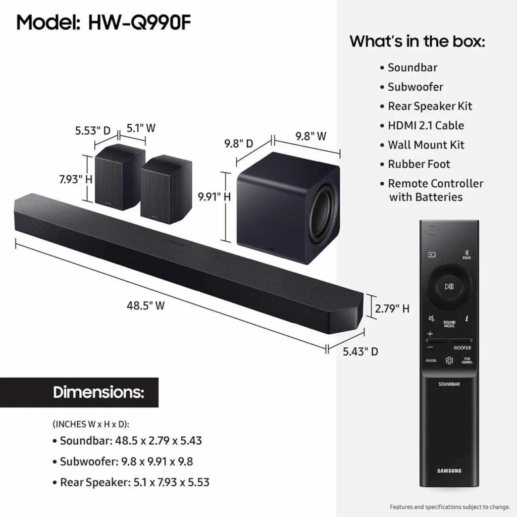 Samsung HW-Q990F Review: Elite Dolby Atmos Soundbar 2 Samsung HW-Q990F