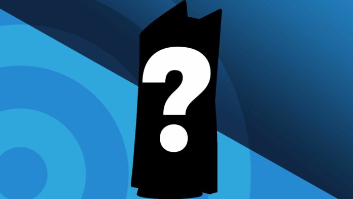 Is console gaming about to change for better or worse? A white question mark on top of a black PS5 console silhouette with a blue background