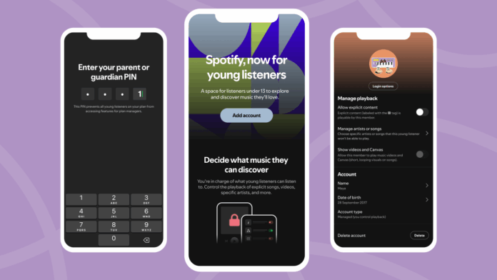 Spotify managed accounts controls for the Premium Family plan