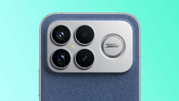 The Redmi K90 Pro Max camera housing, with the Bose subwoofer visible