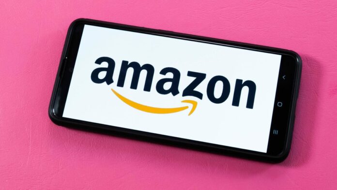 Amazon logo on smartphone