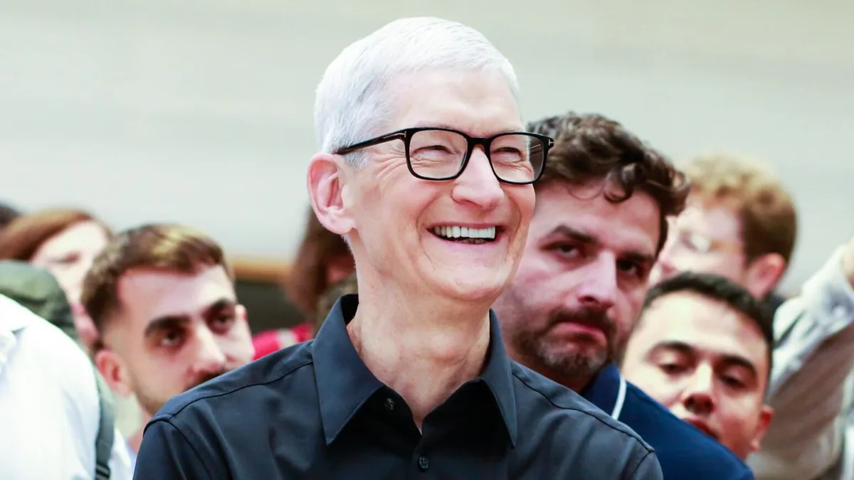 Tim Cook at an Apple store in New York in September.