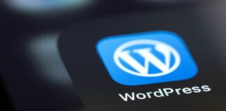 WordPress logo on mobile