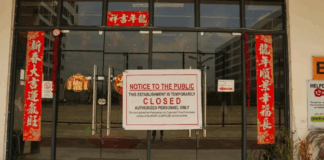 The entrance to a scam compound in Bamban, the Philippines, that was raided in March 2024.