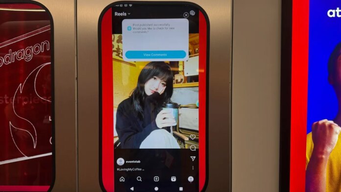 A phone with an Instagram post made by an AI Agent