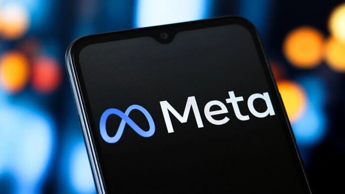 Meta Platforms logo is seen displayed on a smartphone screen.