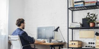 Person working at a desk