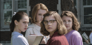 Matilda Lawler, Maya Misaljevic, and Maggie McCormick in Welcome to Derry