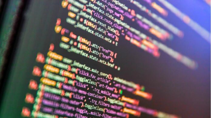 JavaScript code on a computer screen