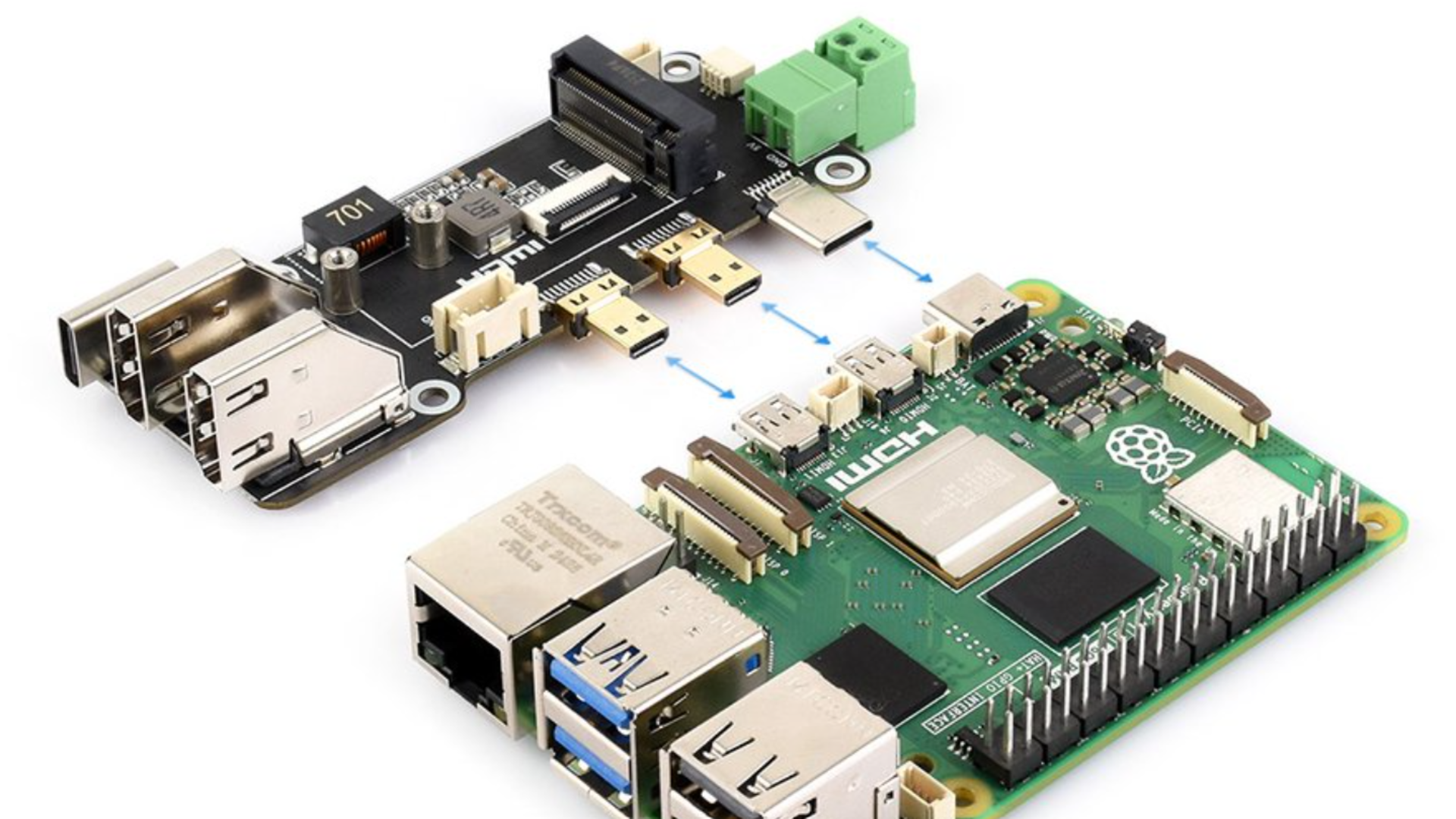Raspberry Pi 5 PCIe to M.2 multifunction adapter