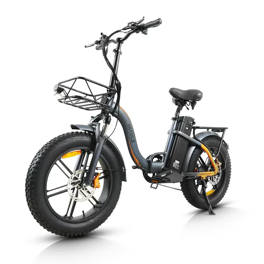 Vakole Y20 Pro front basket rear rack and metal mudguard utility accessories