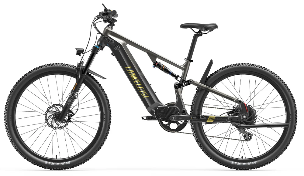 Lankeleisi MG600 Pro 29 inch full suspension e-MTB trail electric mountain bike full side view