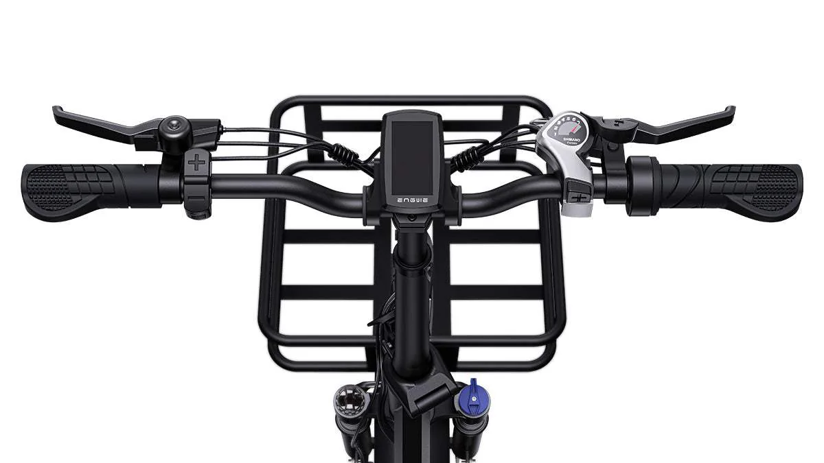 Engwe L20 SE colour LCD display showing speed battery level distance and PAS mode