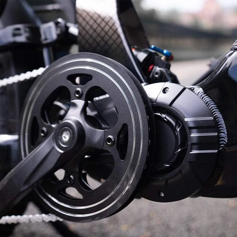Lankeleisi RX800 Plus 2025 DNM-38RC rear suspension and 1000W hub motor detail