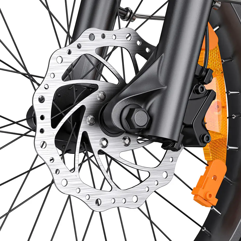 Engwe L20 3.0 PRO step-through frame and hydraulic front fork with 30mm rear travel