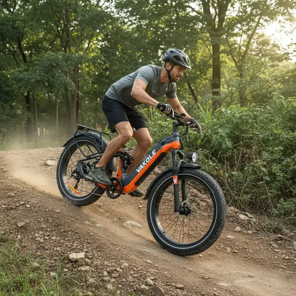 Vakole V26 Kenda 26x4 fat tire traction terrain detail