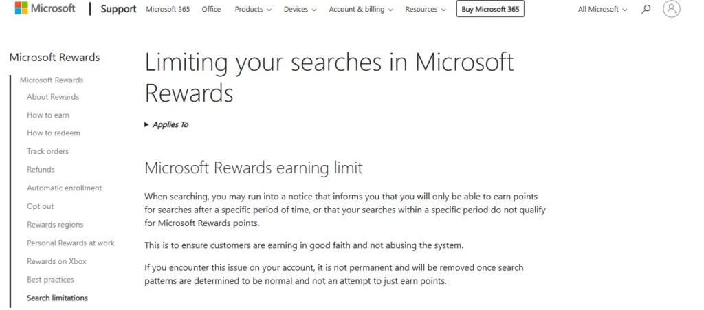 Microsoft Rewards points expiration reminder showing account activity dashboard
