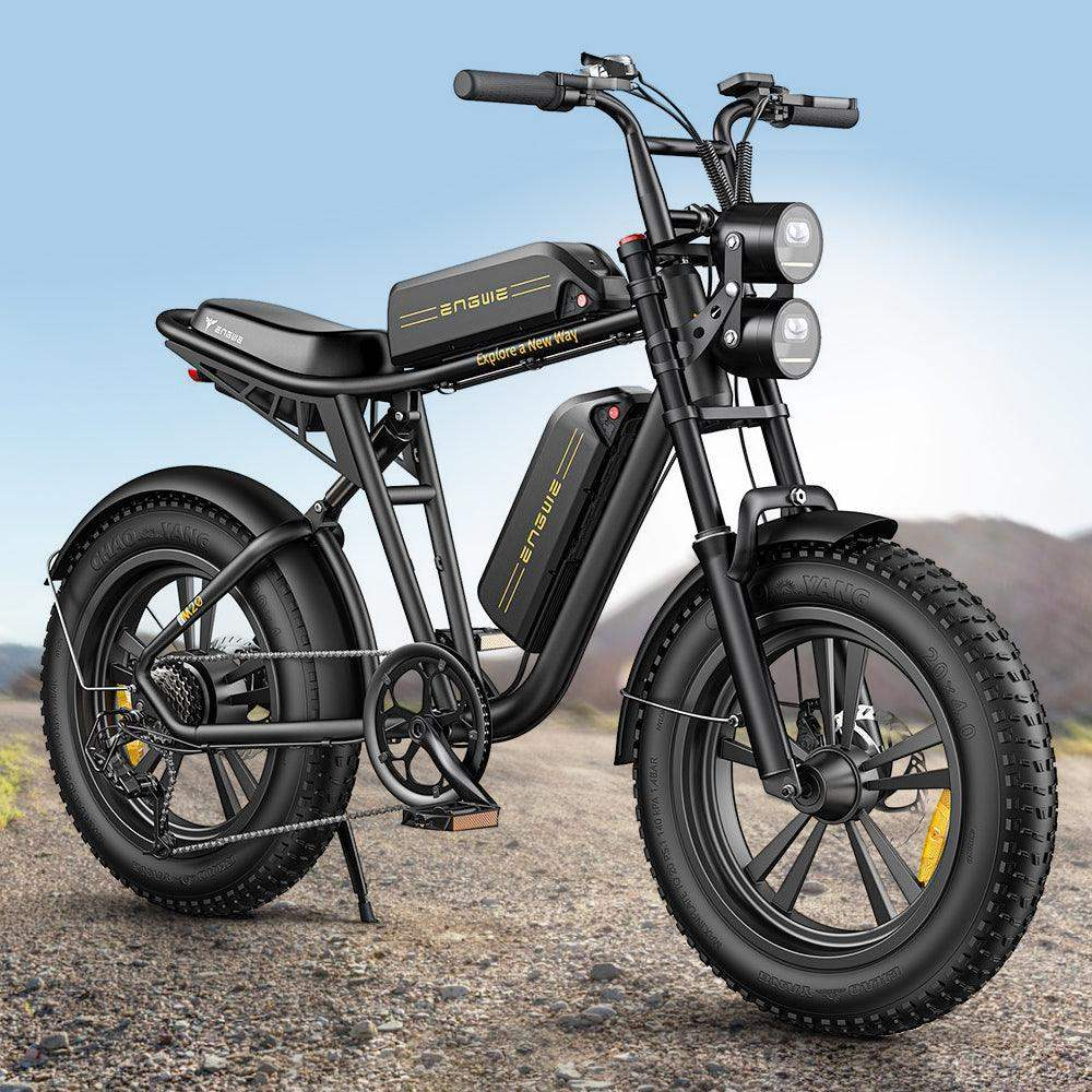Engwe M20 fat tire ebike on gravel trail off-road performance