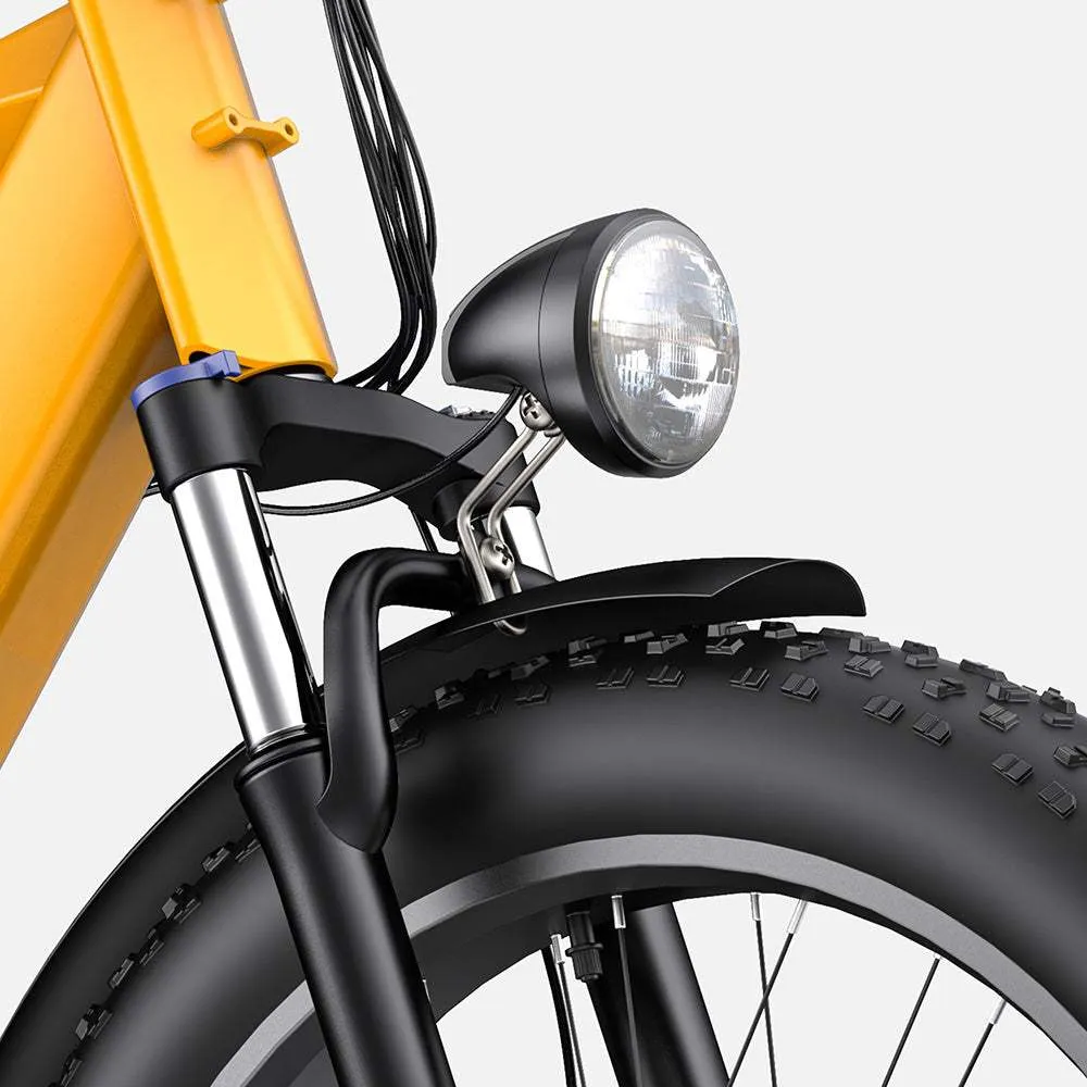 Engwe E26 large LED headlight detail