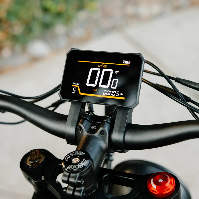 Kingbull Rover 2.0 backlit LCD display showing speed assist level and battery meter