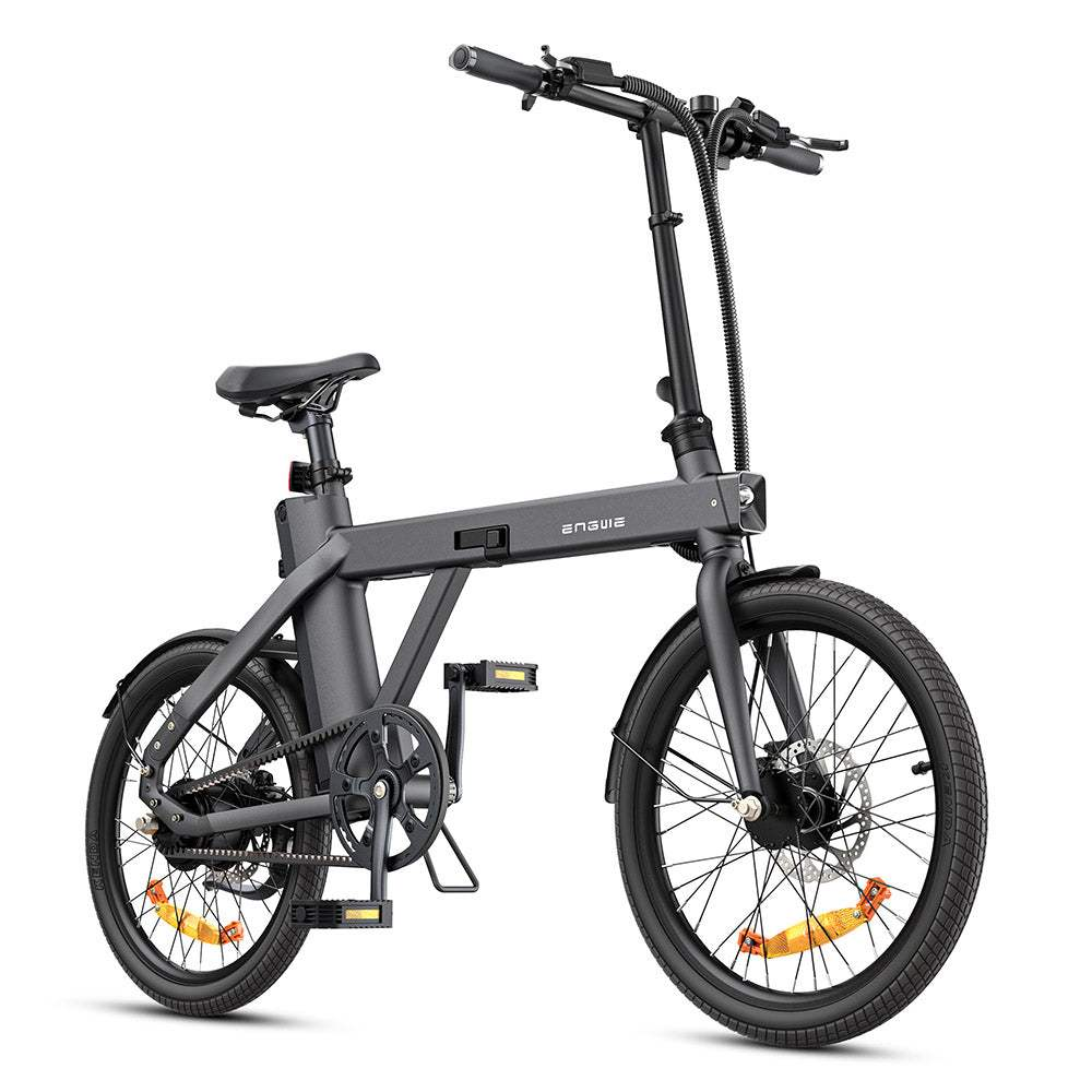 Engwe P20 foldable city e-bike full side profile in black