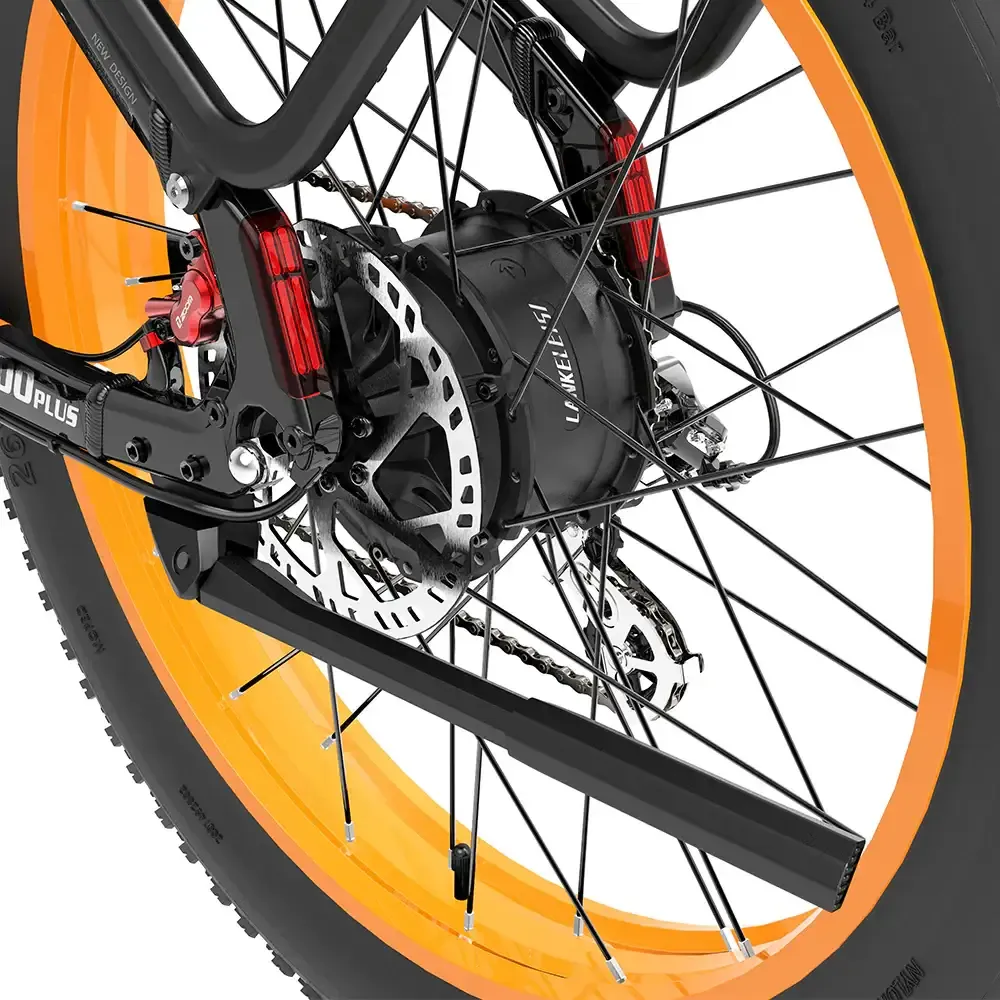 ZOOM HB-876 four-piston hydraulic disc brake caliper on Lankeleisi MG600 Plus 180mm rotor