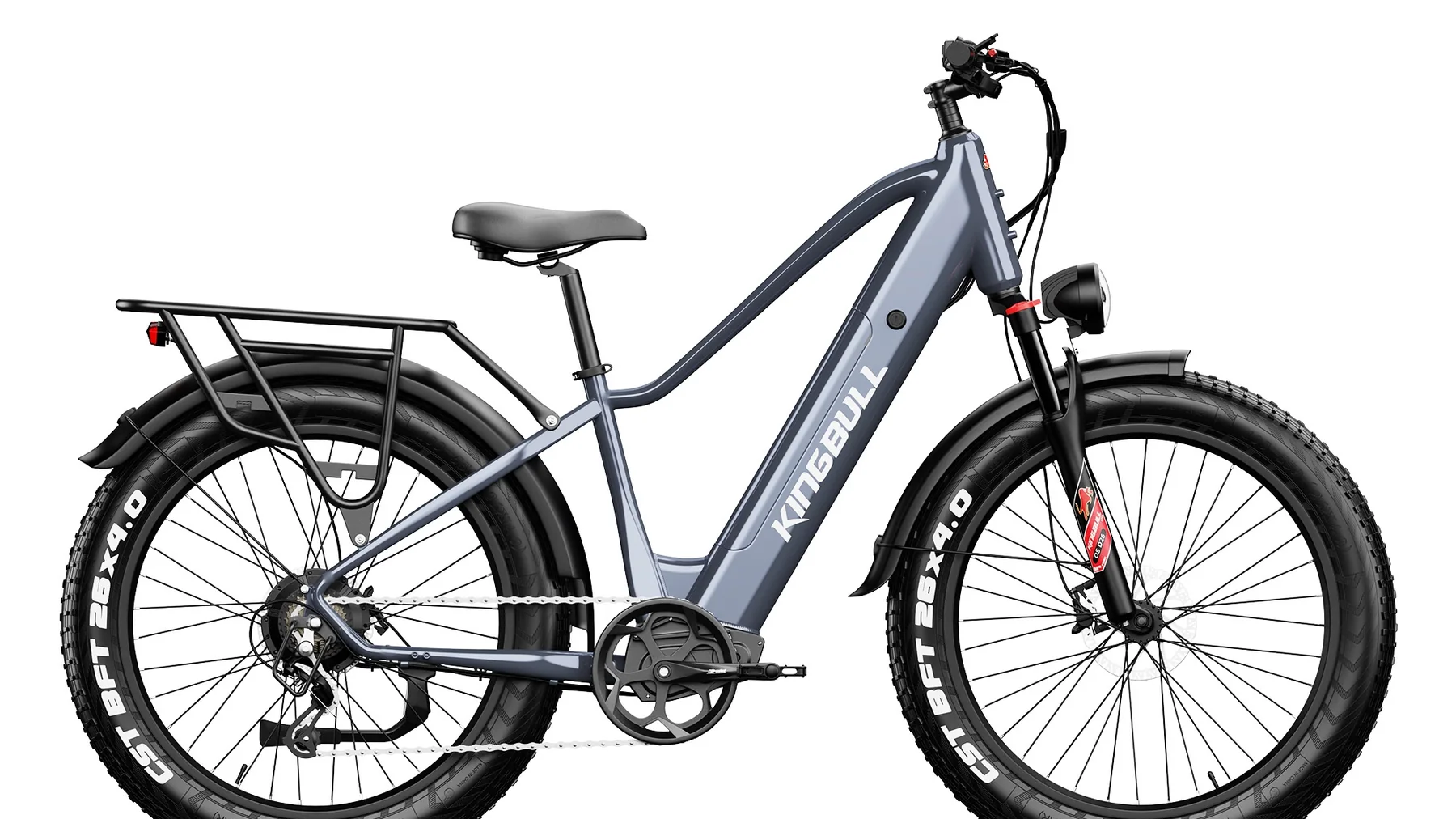 Kingbull Discover 2.0 fat tire electric bike space gray side profile view