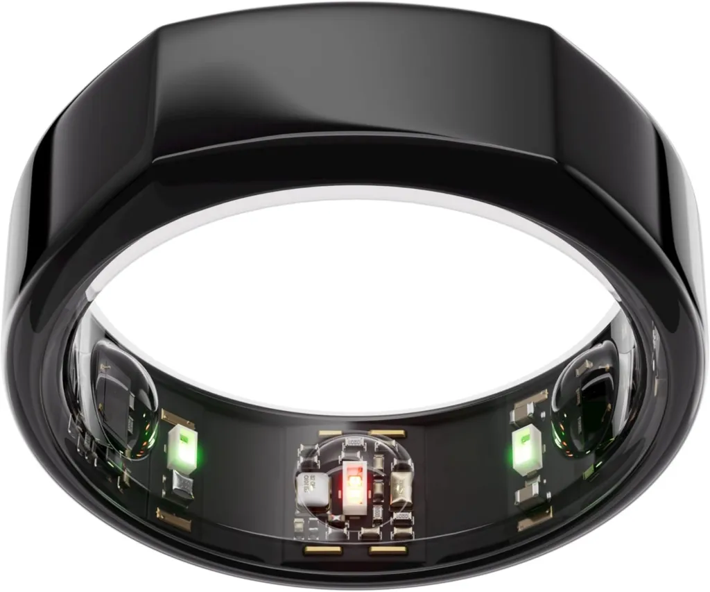 Oura Ring Gen 3 and Whoop 5.0 placed side by side for comparison of AI sleep tracker hardware