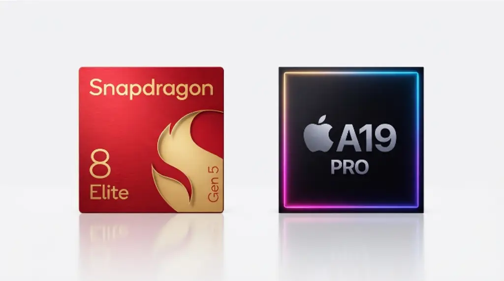 Snapdragon 8 Elite Gen 5 and Apple A19 Pro chip specifications side by side